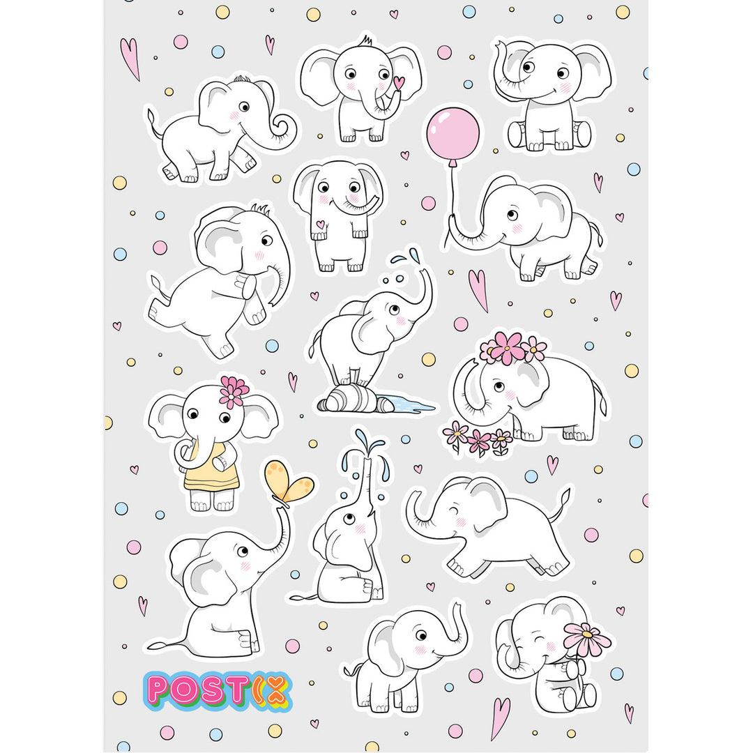 Happy Elephant Stickers