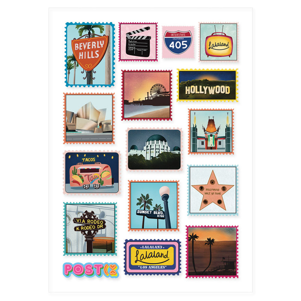 La La Land Los Angeles Sights Stickers