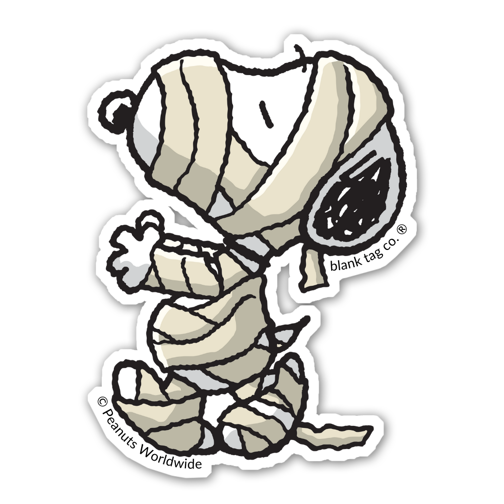 The Peanuts Mummy Snoopy Vinyl Sticker Decal