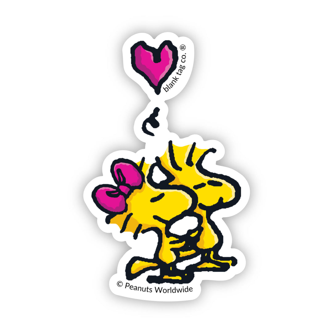 The Peanuts Woodstock in Love Vinyl Sticker Decal