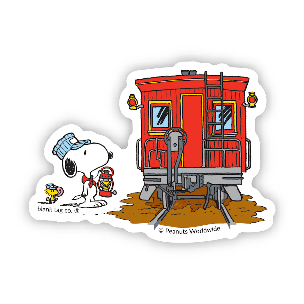 The Peanuts Train Conductor Snoopy Vinyl Sticker Decal