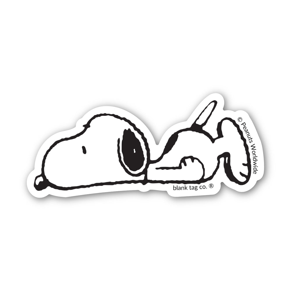 The Peanuts Snoopy Lying Down Vinyl Sticker Decal