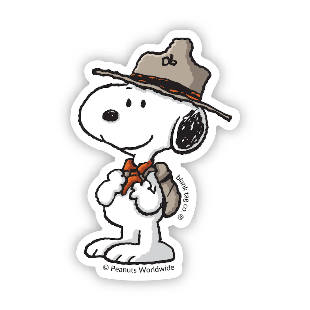 The Peanuts Beagle Scout Snoopy Vinyl Sticker Decal