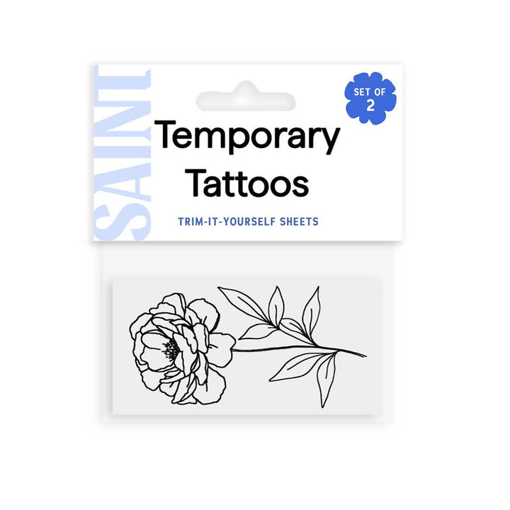 Peony Temporary Tattoos