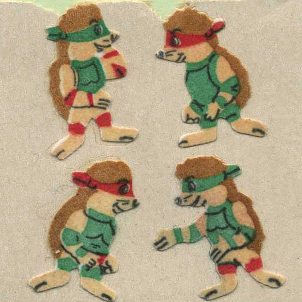 Ninja Hedgehogs Fuzzy Stickers