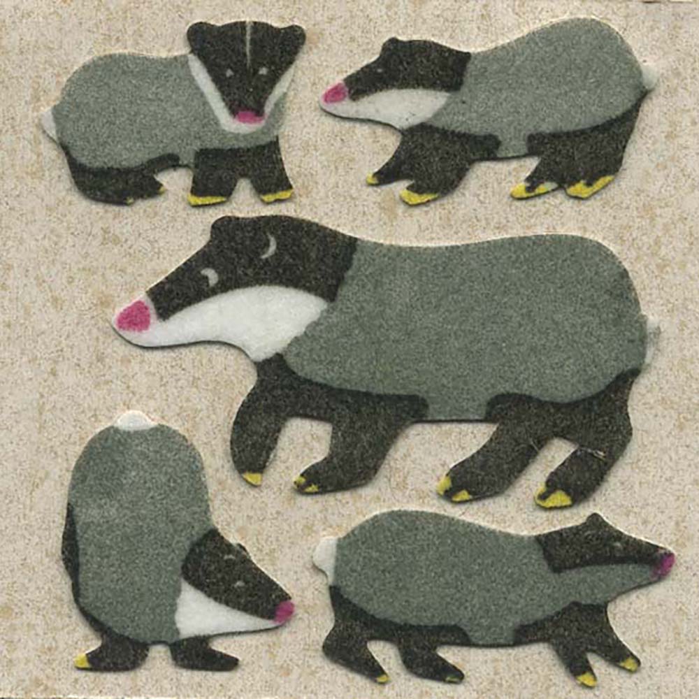 Badgers Fuzzy Stickers