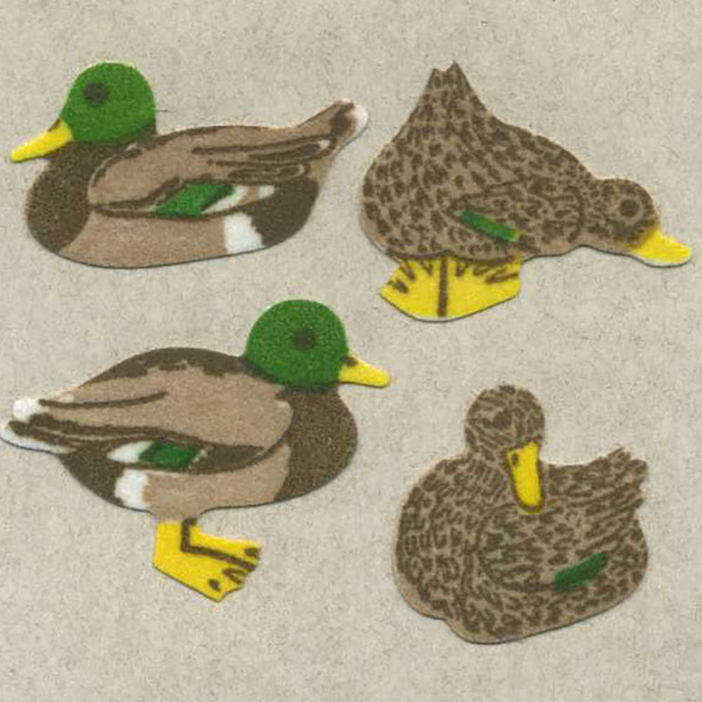 Mallard Duck Fuzzy Stickers