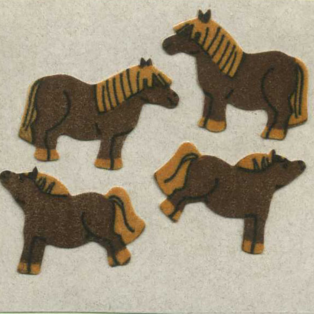 Ponies Fuzzy Stickers