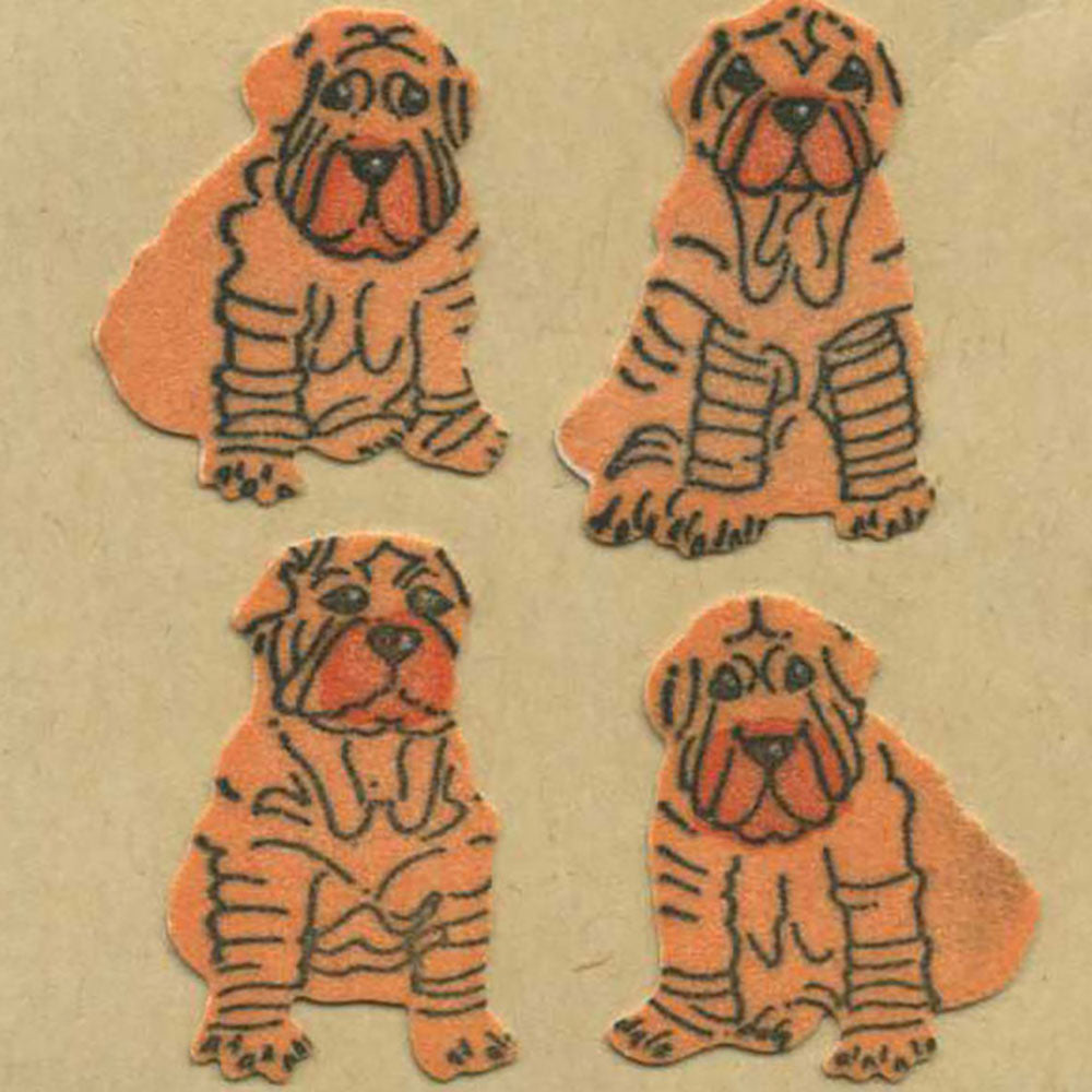 Shar-Pei Dogs Fuzzy Stickers – Sticker Planet