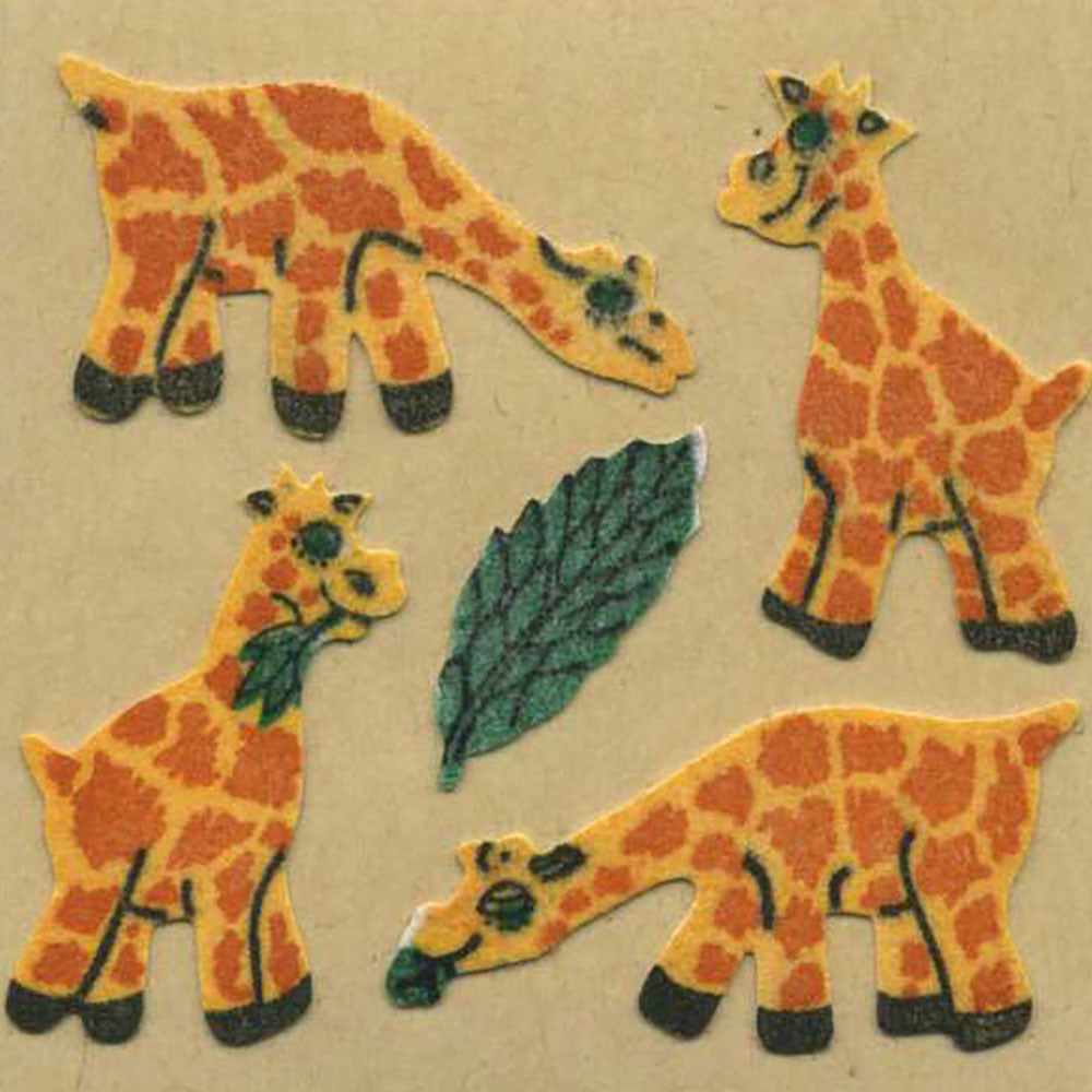 Giraffes Fuzzy Stickers
