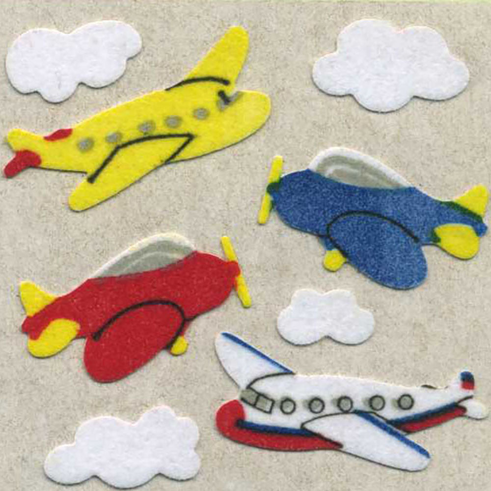 Airplanes Fuzzy Stickers