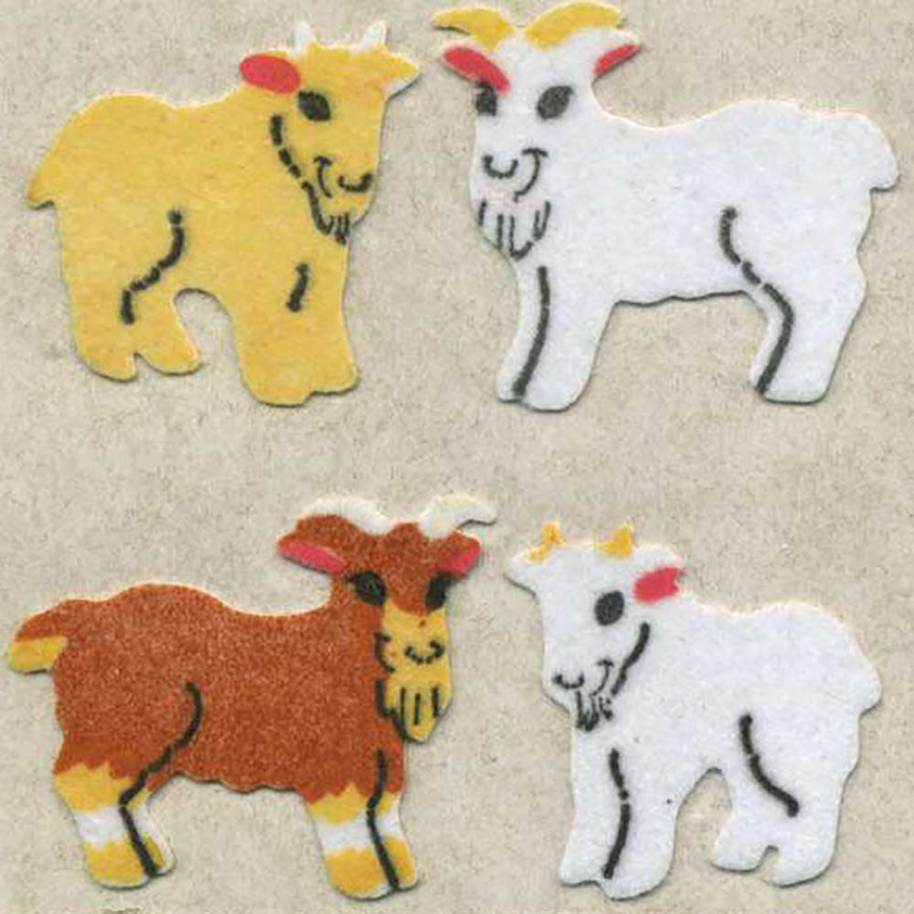 Goat Kids Fuzzy Stickers