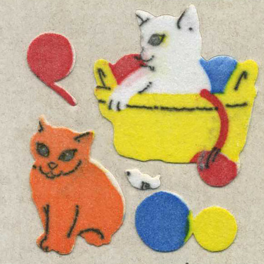 Kittens Playing Fuzzy Stickers