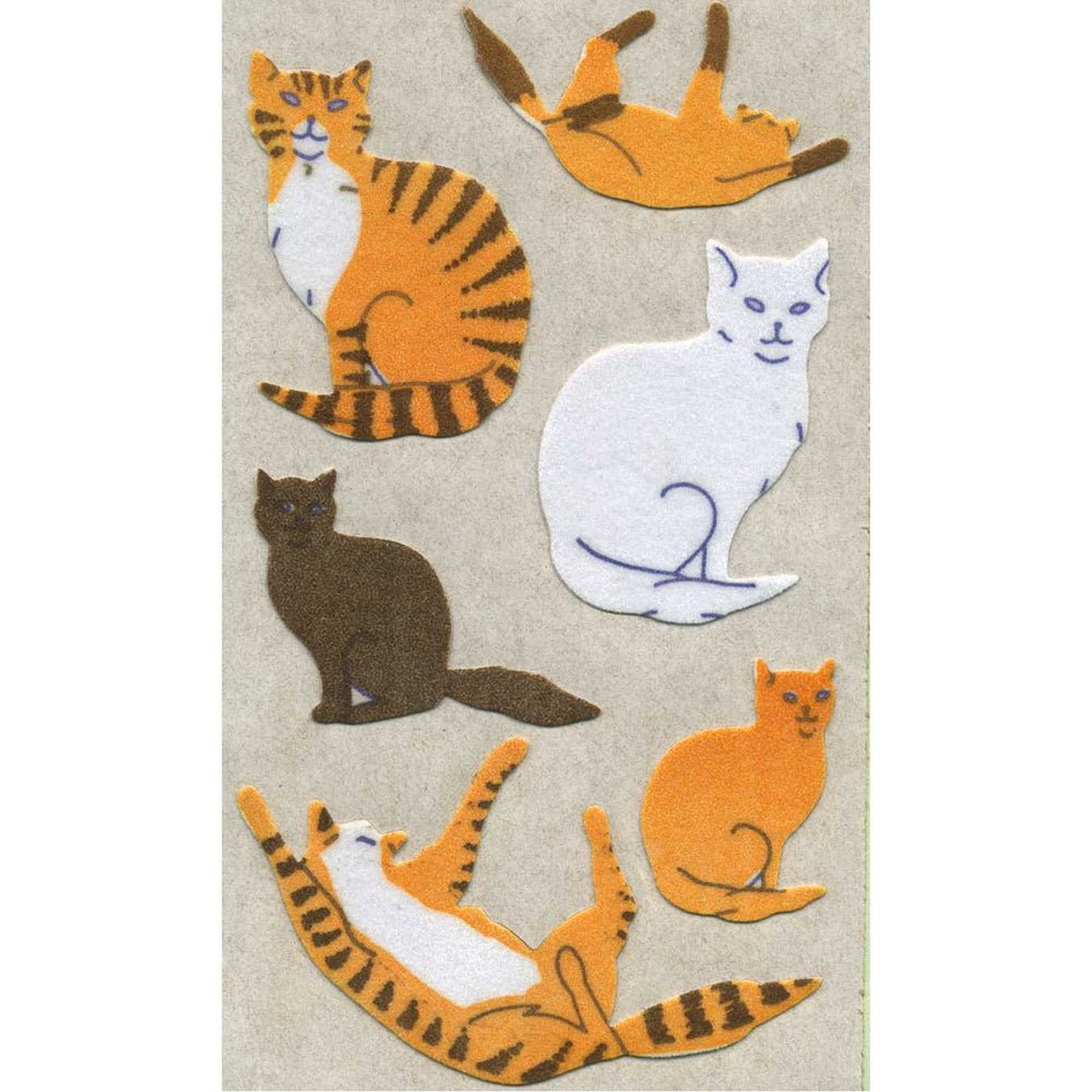 Cats Fuzzy Stickers, Large