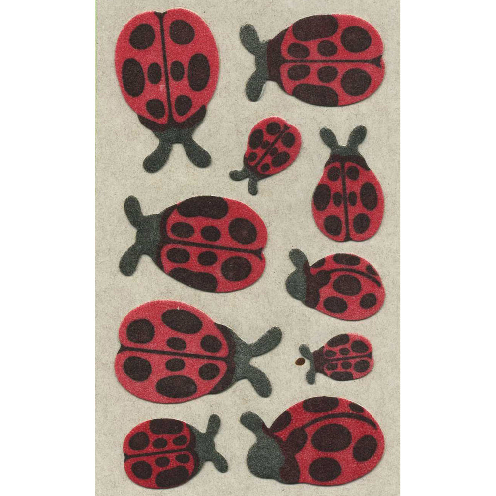 Ladybugs Fuzzy Stickers, Large