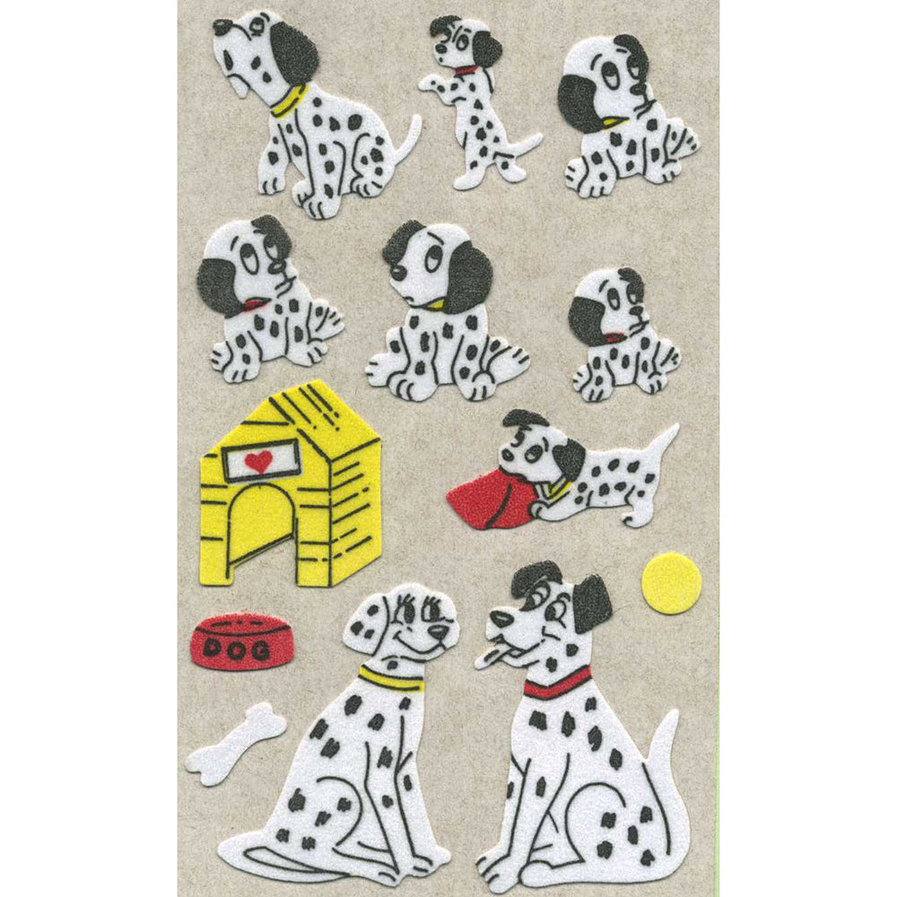 Dalmatians Fuzzy Stickers, Large