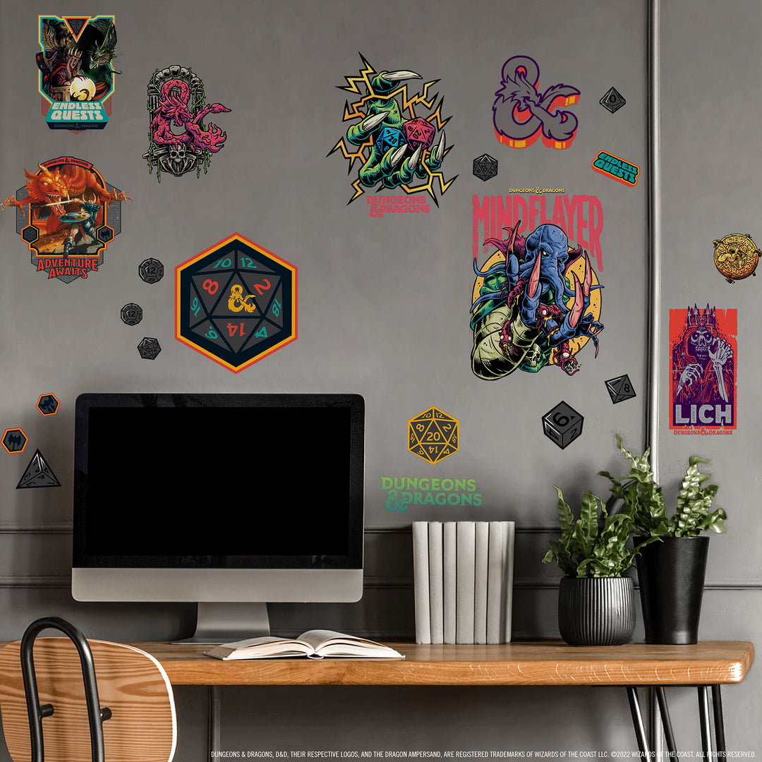 Dungeons And Dragons Wall Stickers Decorating A Wall