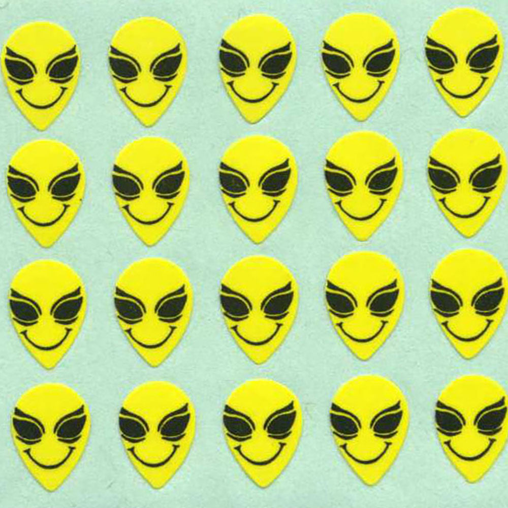 Smiley Aliens Paper Stickers