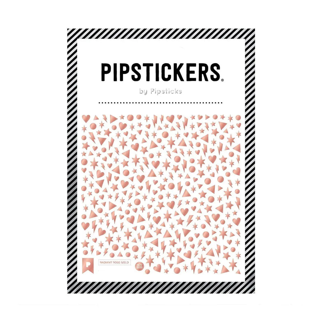 Radiant Rose Gold Shapes Foil Stickers