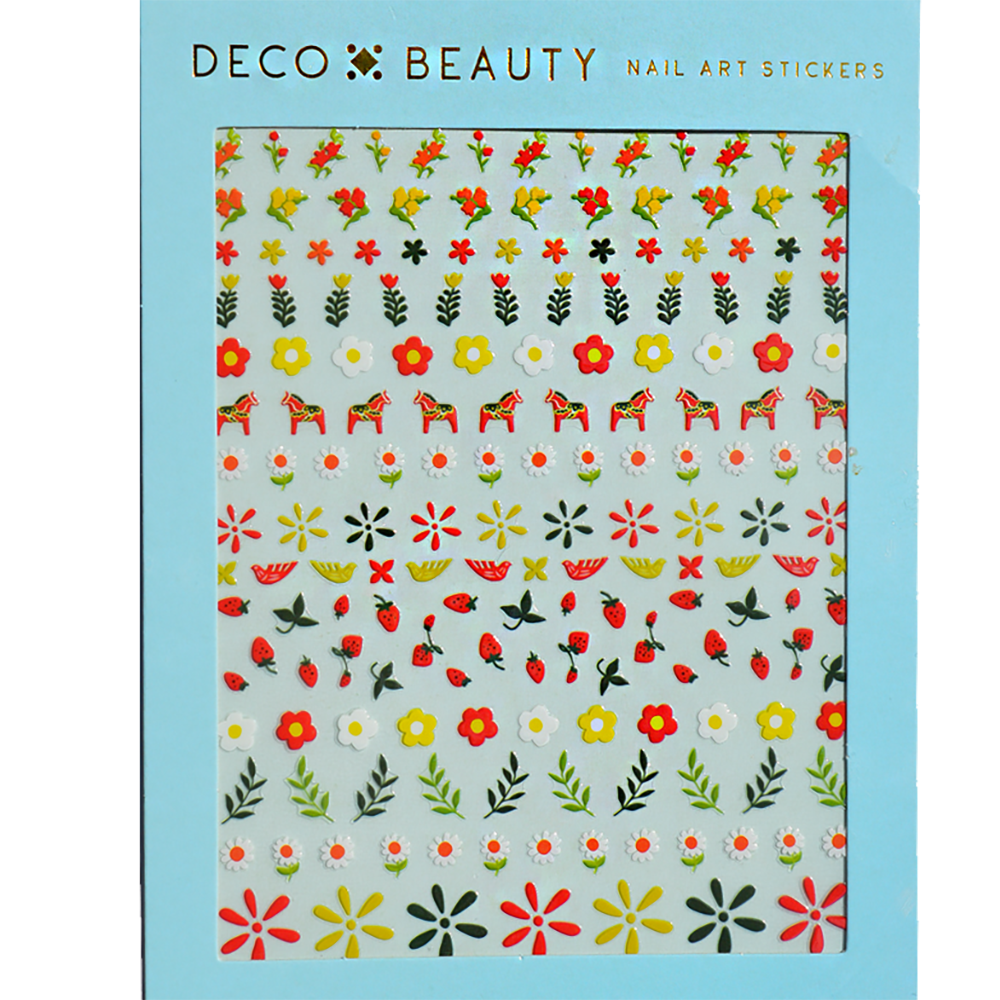 Baba's Kitchen Floral Nail Art Stickers