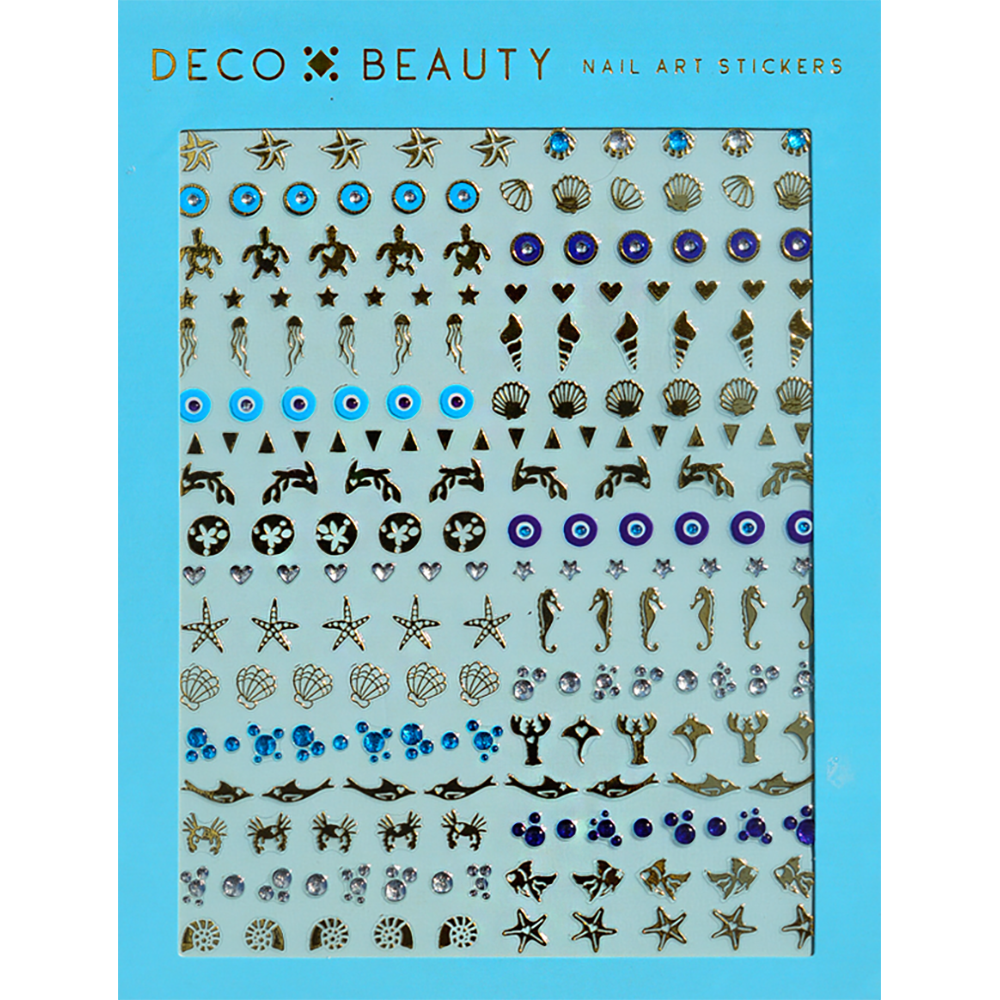 Bubbly Sea Creatures Nail Art Stickers
