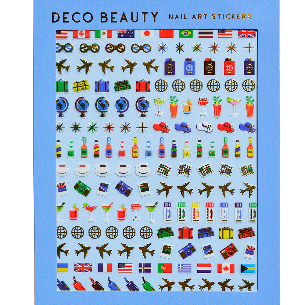 Jetsetter Travel Nail Art Stickers