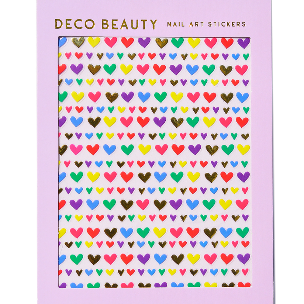 Just Colorful Hearts Nail Art Stickers