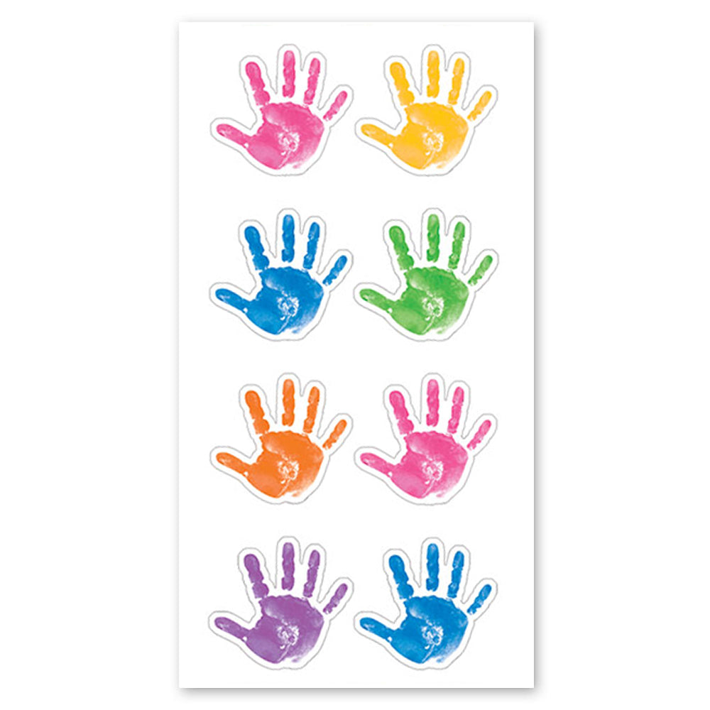 Colorful Handprints Stickers