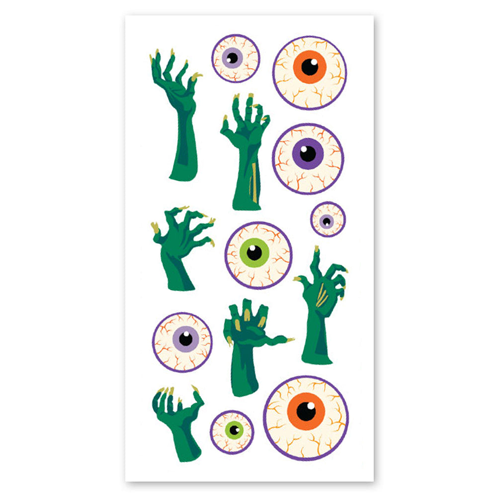 Zombie Hands And Eyeballs Stickers