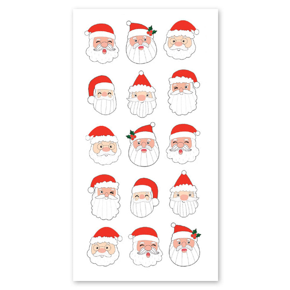 Santa Claus Faces Stickers 