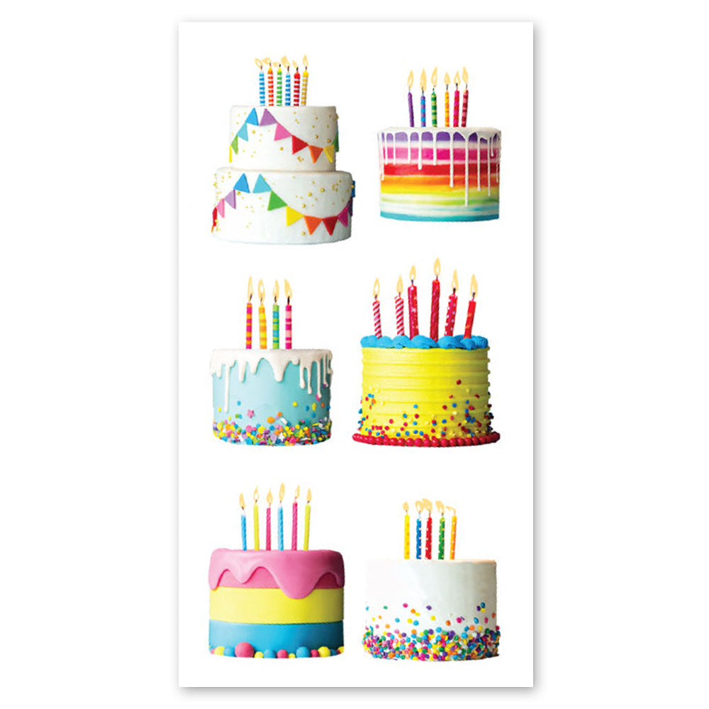 Birthday Cakes with Candles Stickers