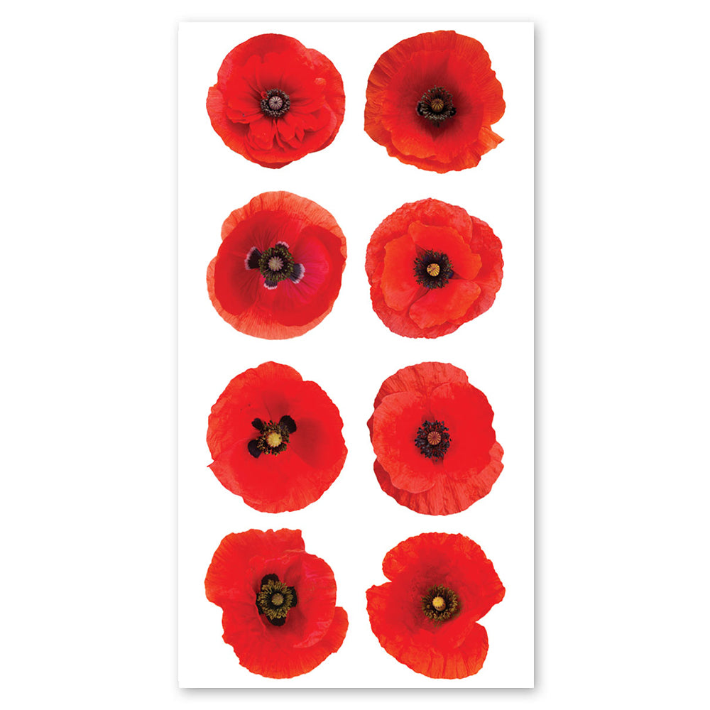Red Poppies Stickers