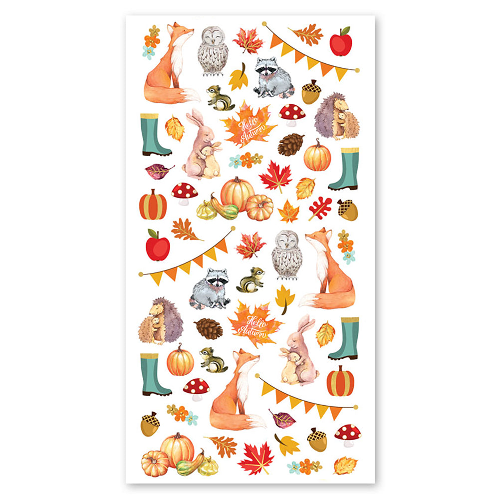 Hello Autumn Animal Stickers - Packaged 