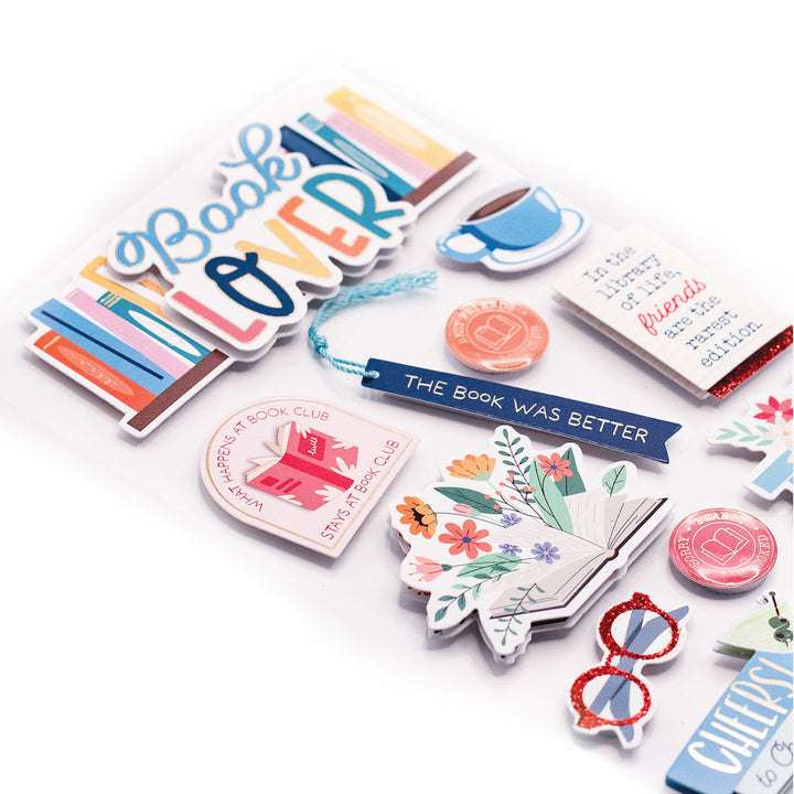 Book Lover 3-D Stickers