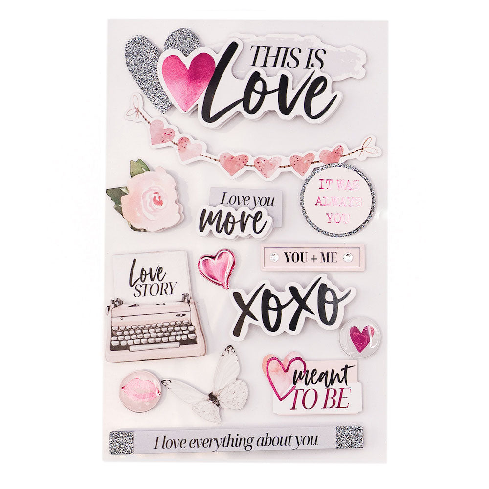 This is Love 3-D Stickers  