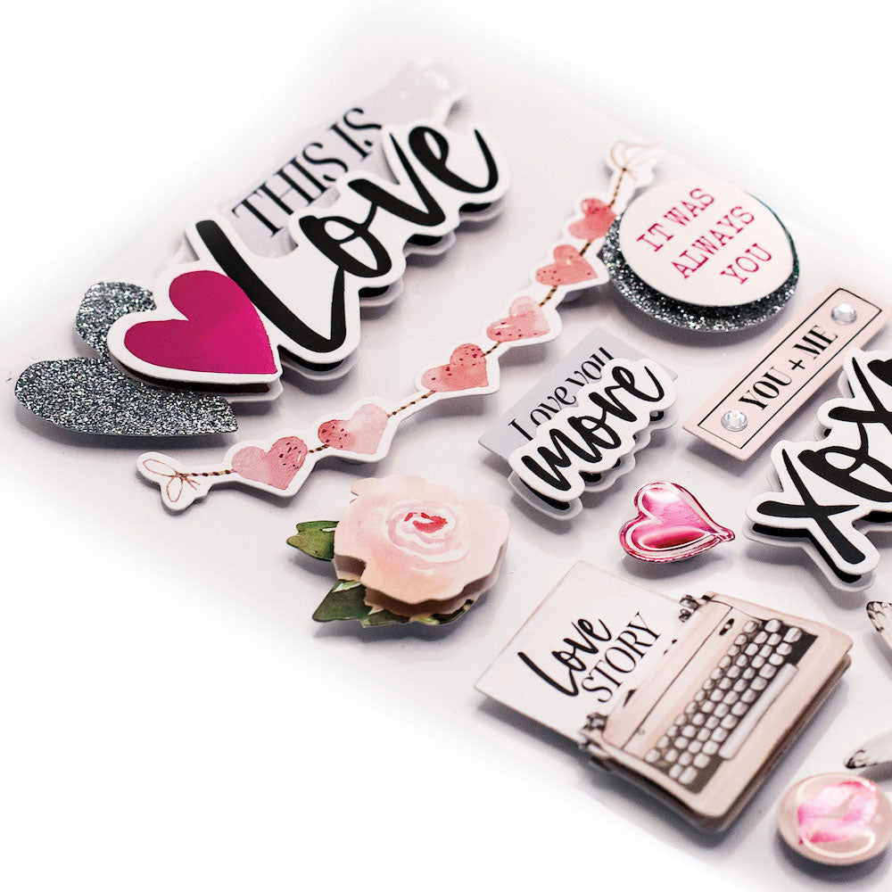 This is Love 3-D Stickers  