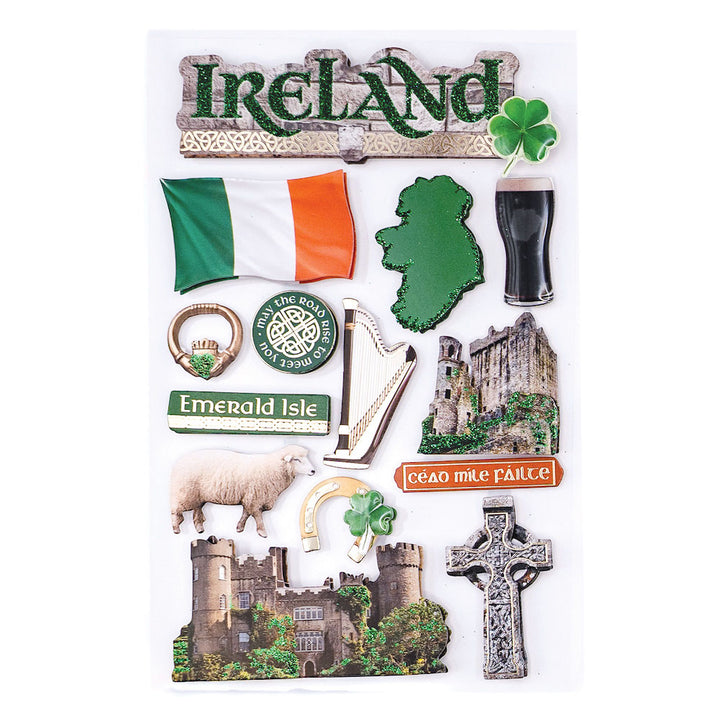 Ireland Map Sticker Ireland II 3-D Stickers – Sticker Planet
