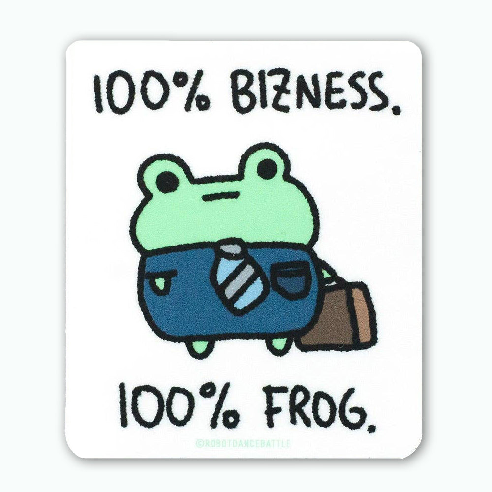 Bizness Frog Vinyl Sticker Decal
