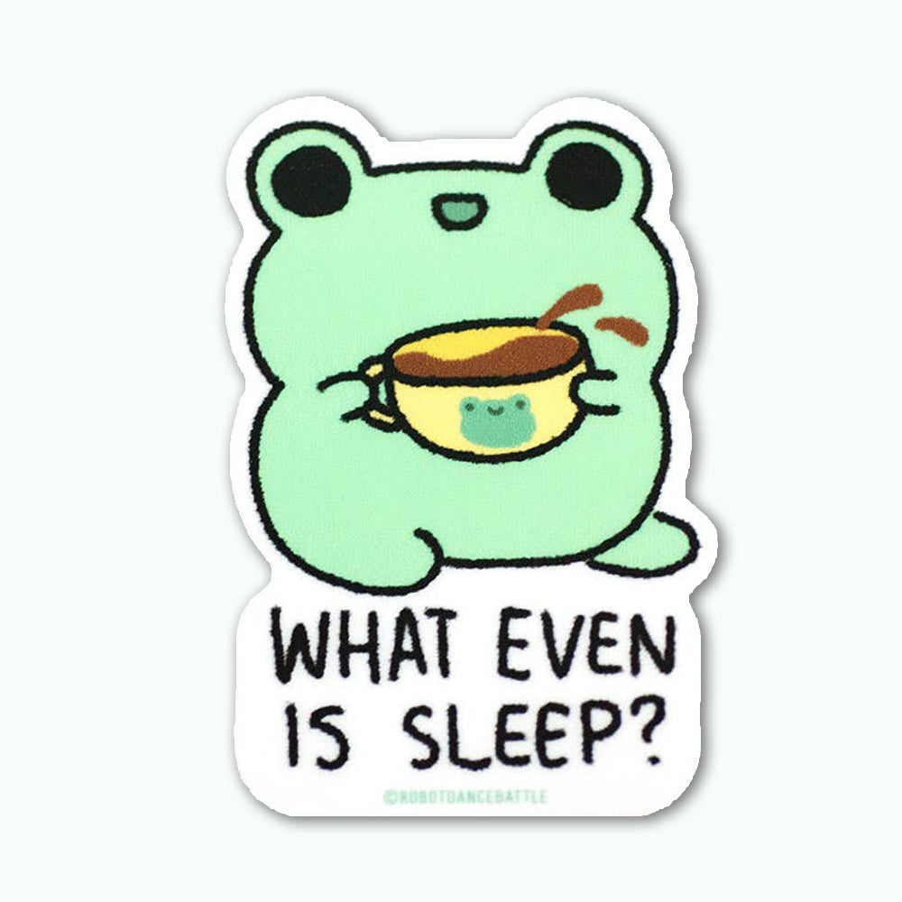 Coffee Frog Vinyl Sticker Decal