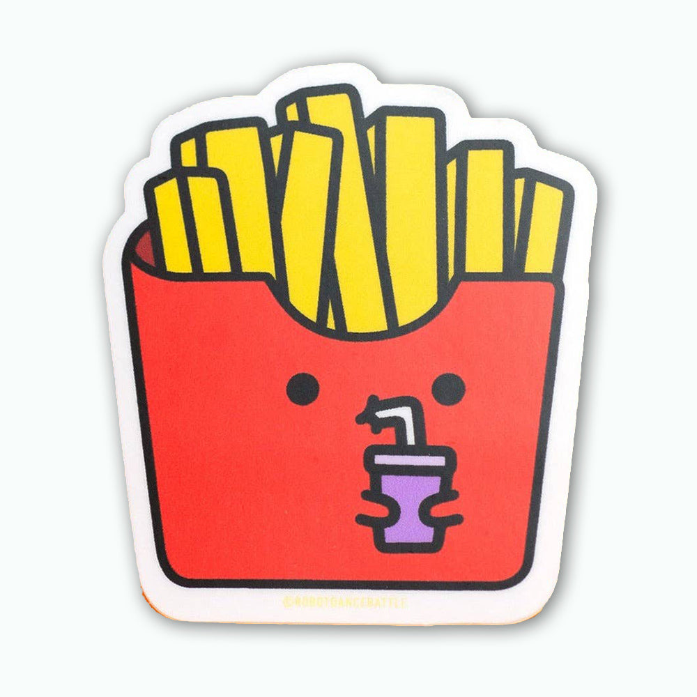 Small Fry With Drink Vinyl Sticker Decal