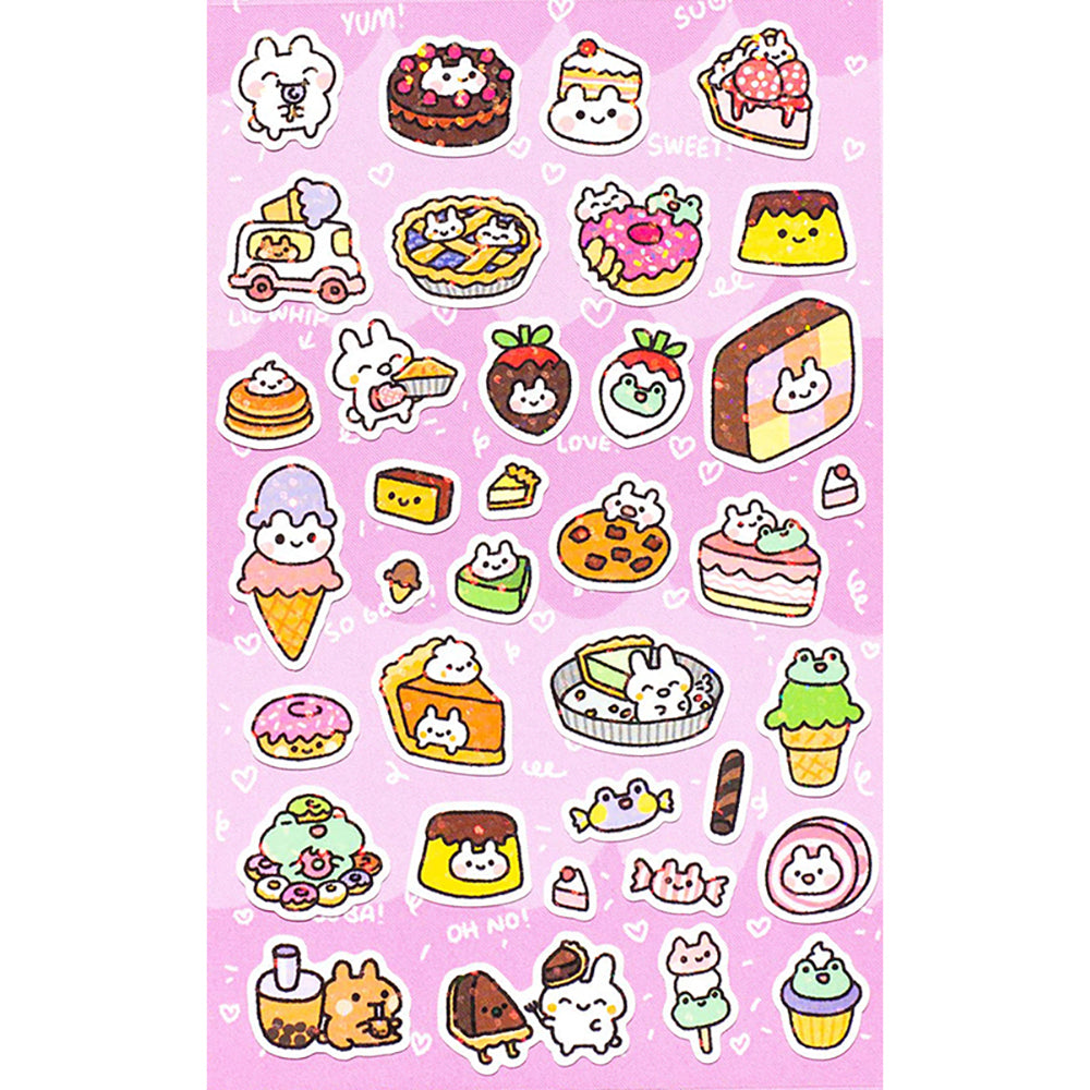 A Sweet Day Glitter Planner Vinyl Sticker Decals Sheet