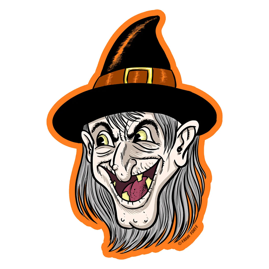 Witch Face Vinyl Sticker Decal