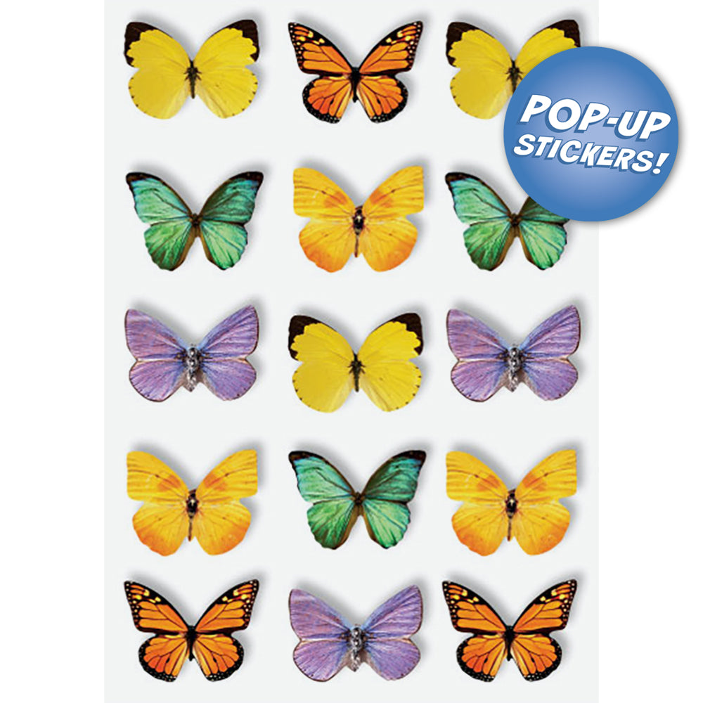 Butterflies Pop-Up 3-D Stickers