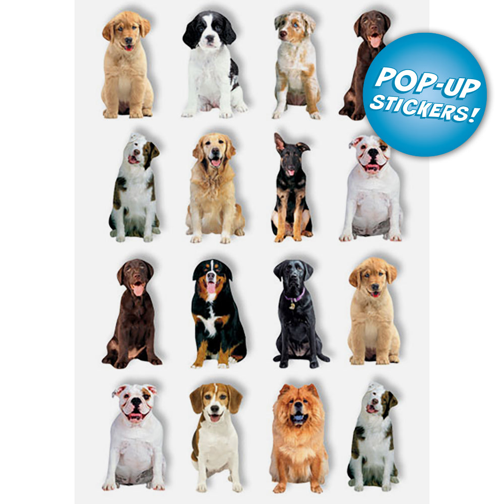 Dogs Pop-Up 3-D Stickers 