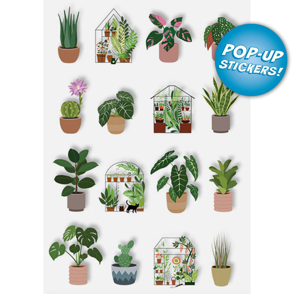 House Plants Pop-Up 3-D Stickers 