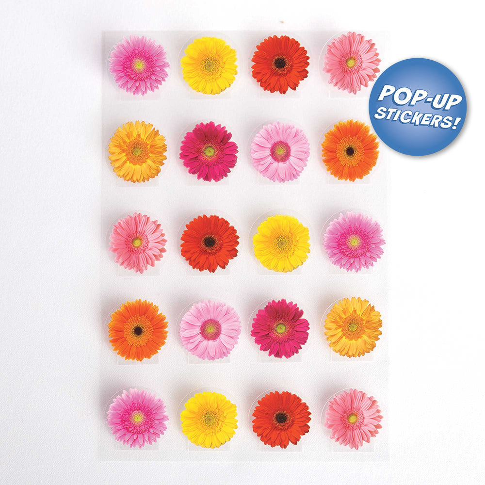 Gerbera Daisy Pop-Up 3-D Stickers