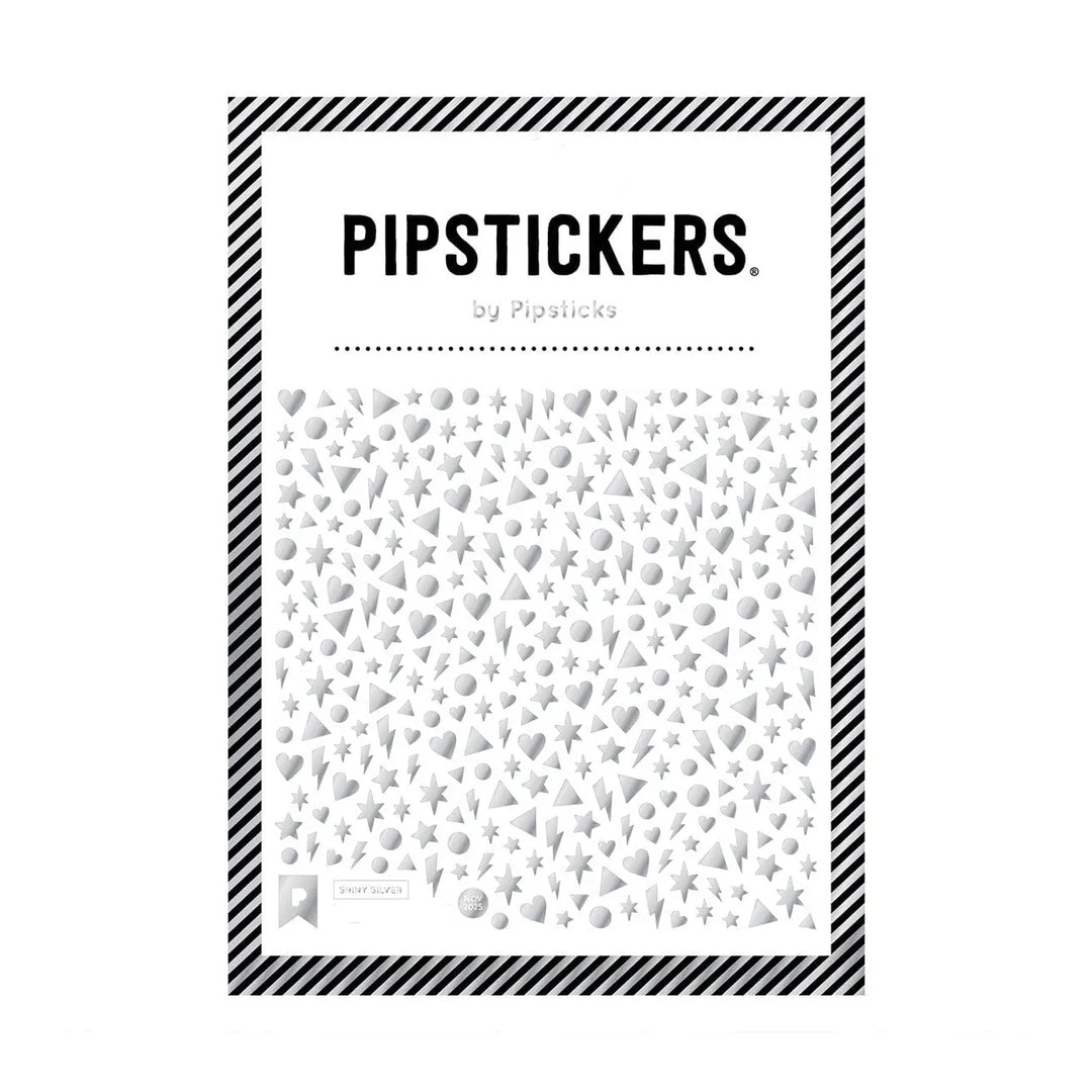 Shiny Silver Shapes Foil Stickers