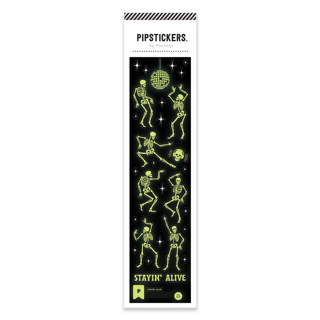 Staying Alive Skeleton Glow-In-The-Dark Stickers