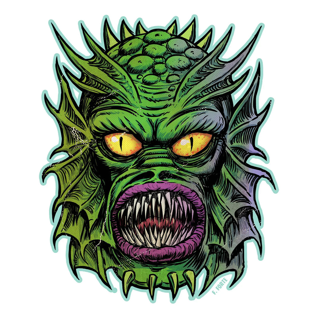 Swamp Beast Scary Face Vinyl Sticker Decal