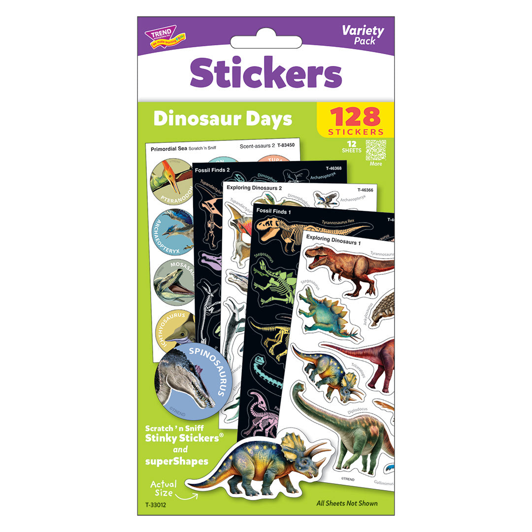 Dinosaur Days Mixed Stickers Variety Pack